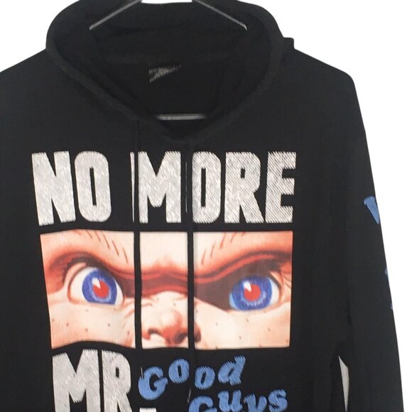 Chucky Hoodie Mens Large Horror Movie No More Mr. Good Guys Wanna Play Pullover - Picture 6 of 15